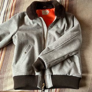 Dehen 1920 PRICE DROP wool fur collar jacket